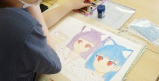 色鉛筆でイラスト(中学生)