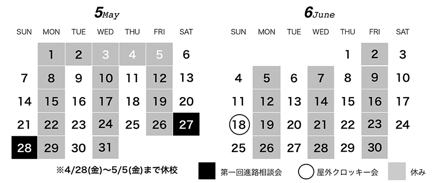 受験クラス予定