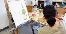 一般学生クラス<br>油絵に慣れてきたKちゃん