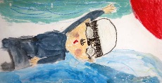 「泳ぐ人を描こう」